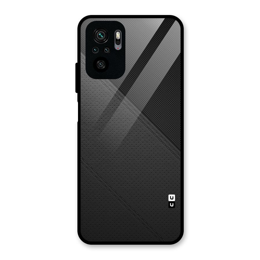 Black Polka Stripe Glass Back Case for Redmi Note 10S