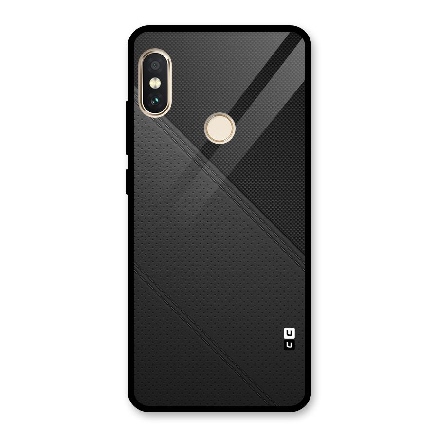 Black Polka Stripe Glass Back Case for Redmi Note 5 Pro