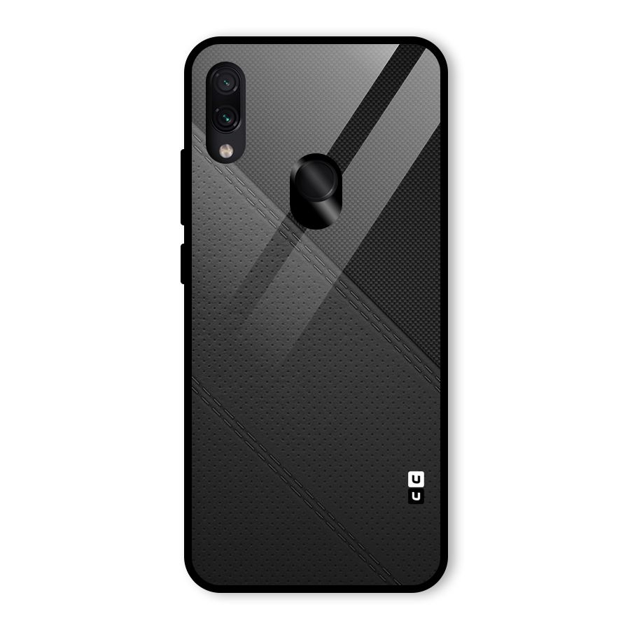 Black Polka Stripe Glass Back Case for Redmi Note 7