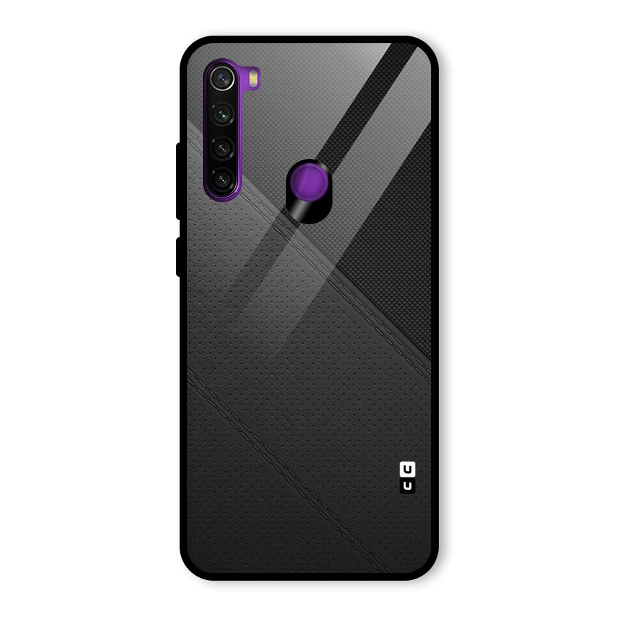 Black Polka Stripe Glass Back Case for Redmi Note 8