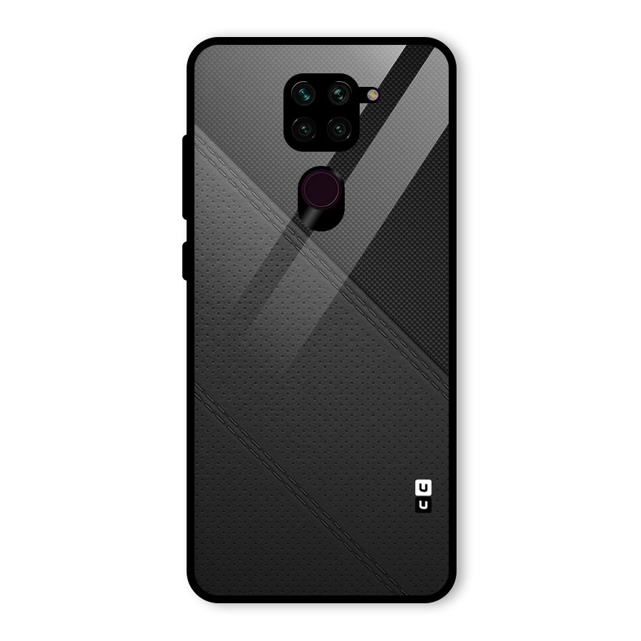 Black Polka Stripe Glass Back Case for Redmi Note 9