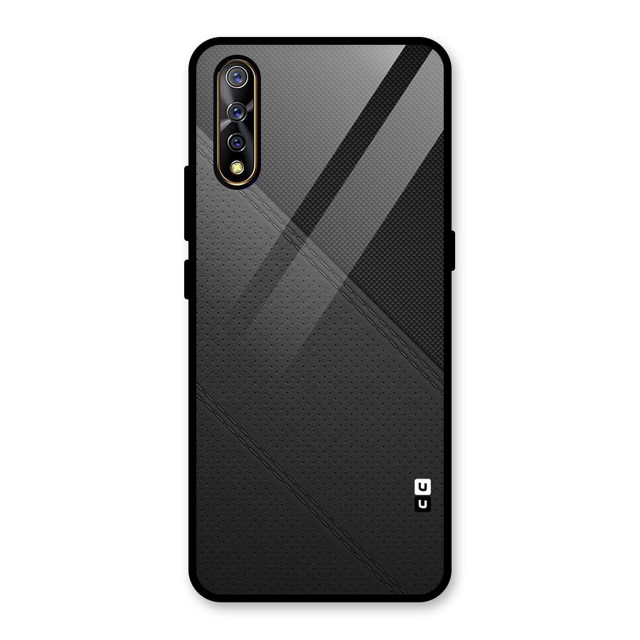 Black Polka Stripe Glass Back Case for Vivo S1