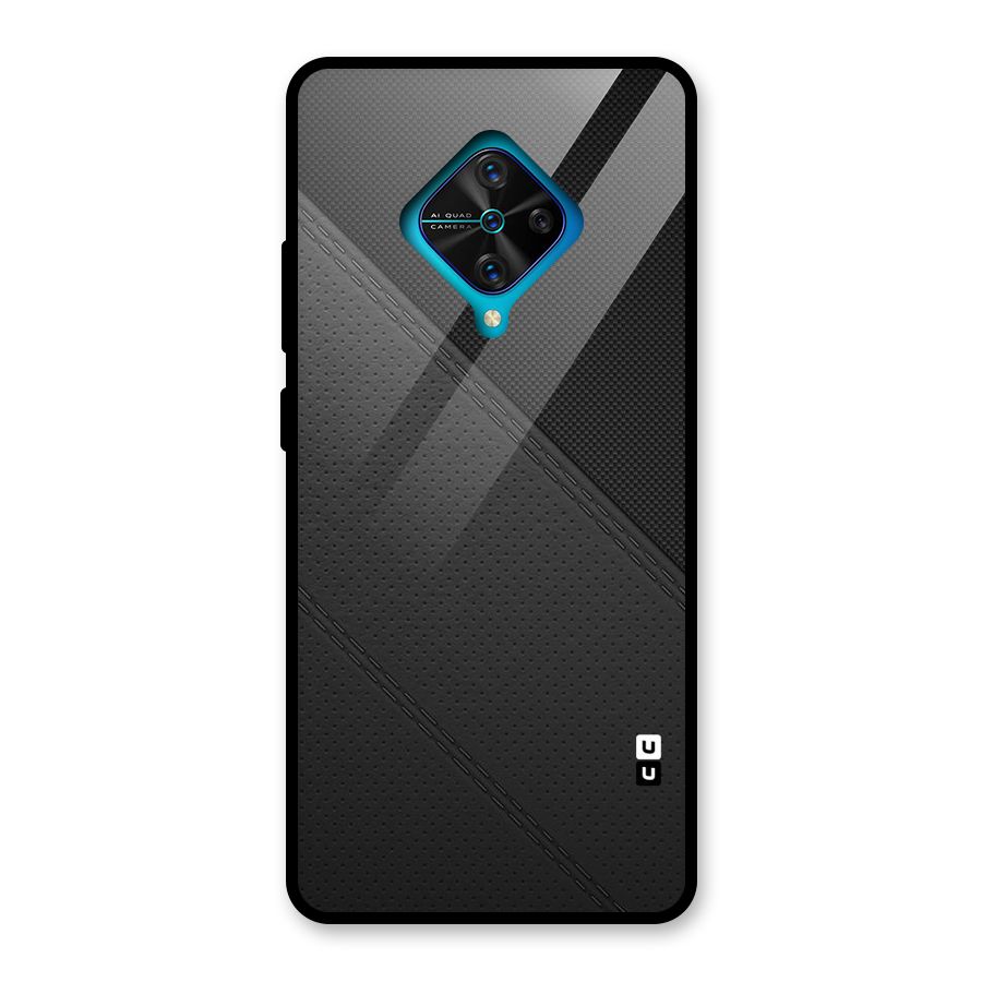 Black Polka Stripe Glass Back Case for Vivo S1 Pro