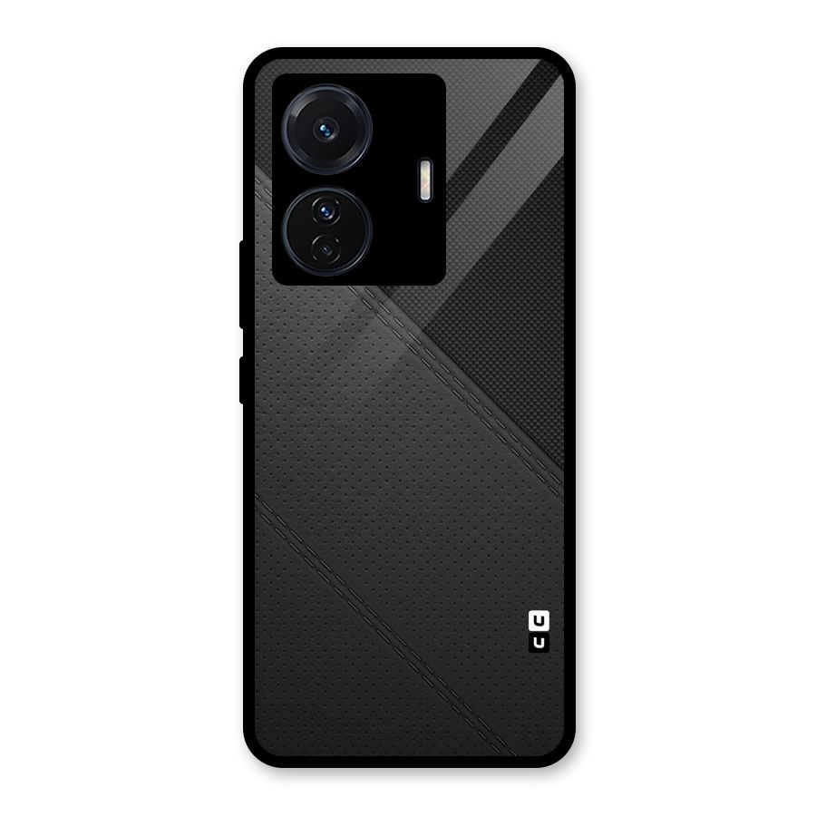 Black Polka Stripe Glass Back Case for Vivo T1 Pro