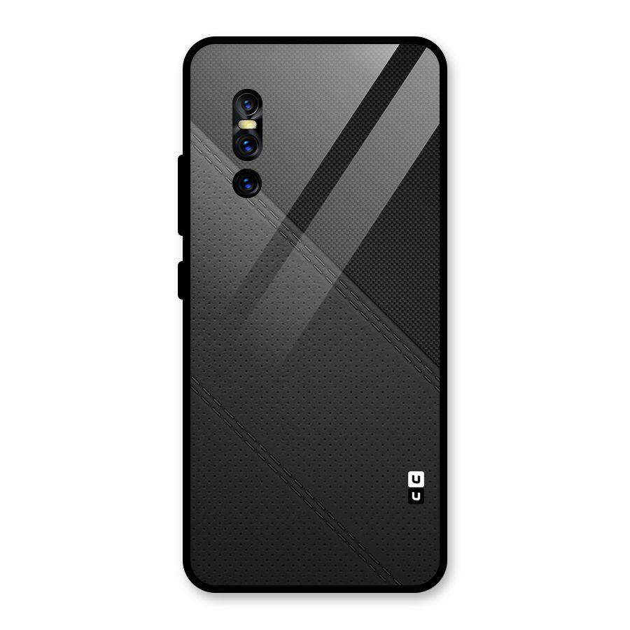Black Polka Stripe Glass Back Case for Vivo V15 Pro