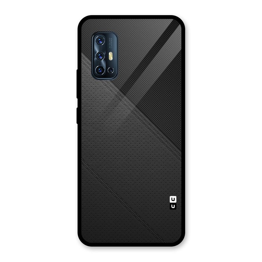 Black Polka Stripe Glass Back Case for Vivo V17
