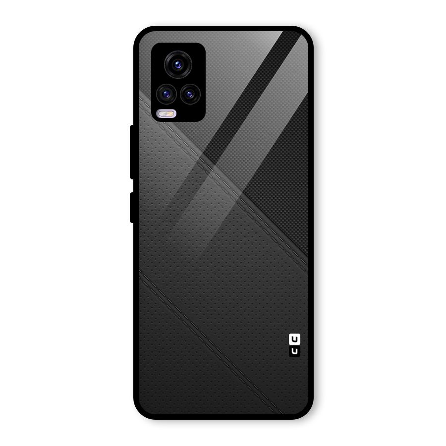 Black Polka Stripe Glass Back Case for Vivo V20