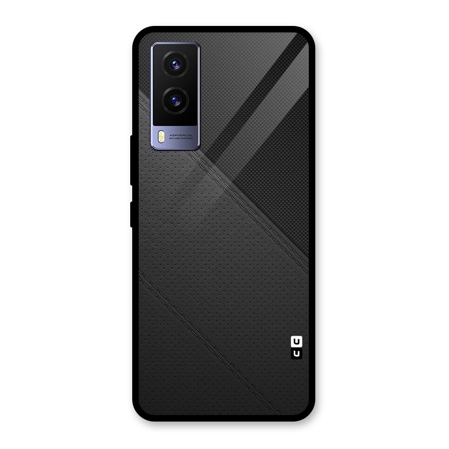 Black Polka Stripe Glass Back Case for Vivo V21e 5G