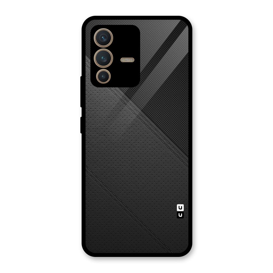 Black Polka Stripe Glass Back Case for Vivo V23 5G