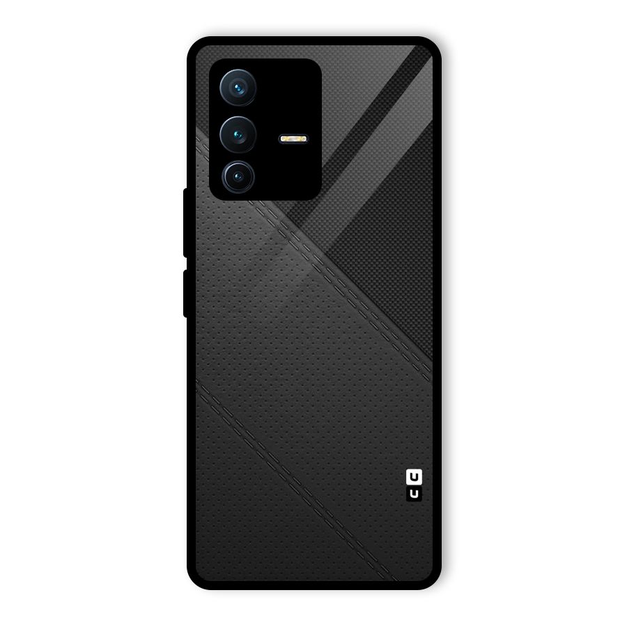 Black Polka Stripe Glass Back Case for Vivo V23 Pro
