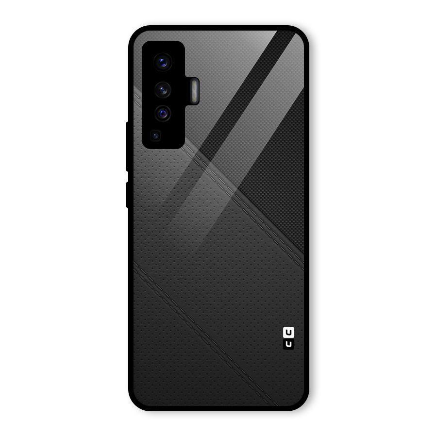 Black Polka Stripe Glass Back Case for Vivo X50