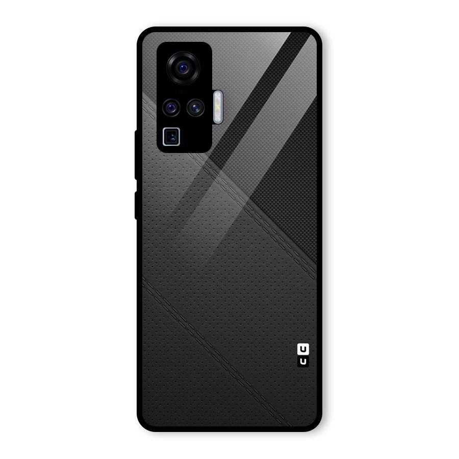 Black Polka Stripe Glass Back Case for Vivo X50 Pro