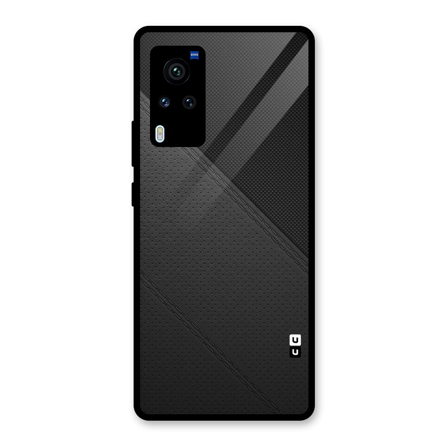 Black Polka Stripe Glass Back Case for Vivo X60 Pro