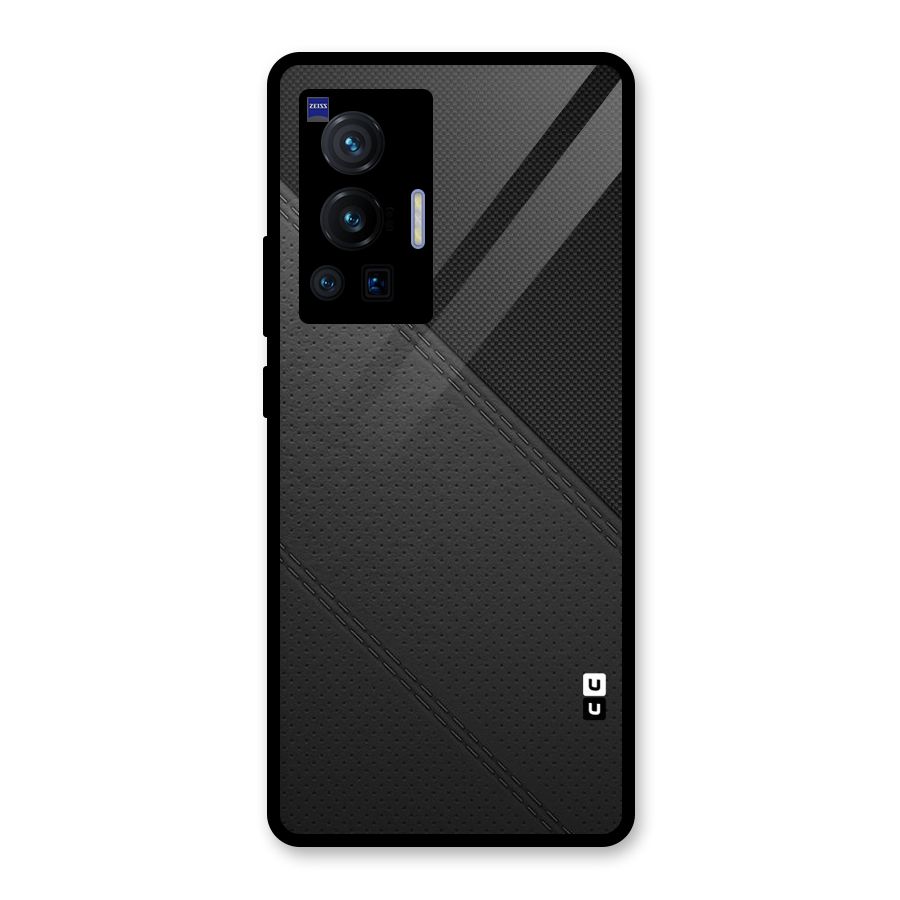 Black Polka Stripe Glass Back Case for Vivo X70 Pro