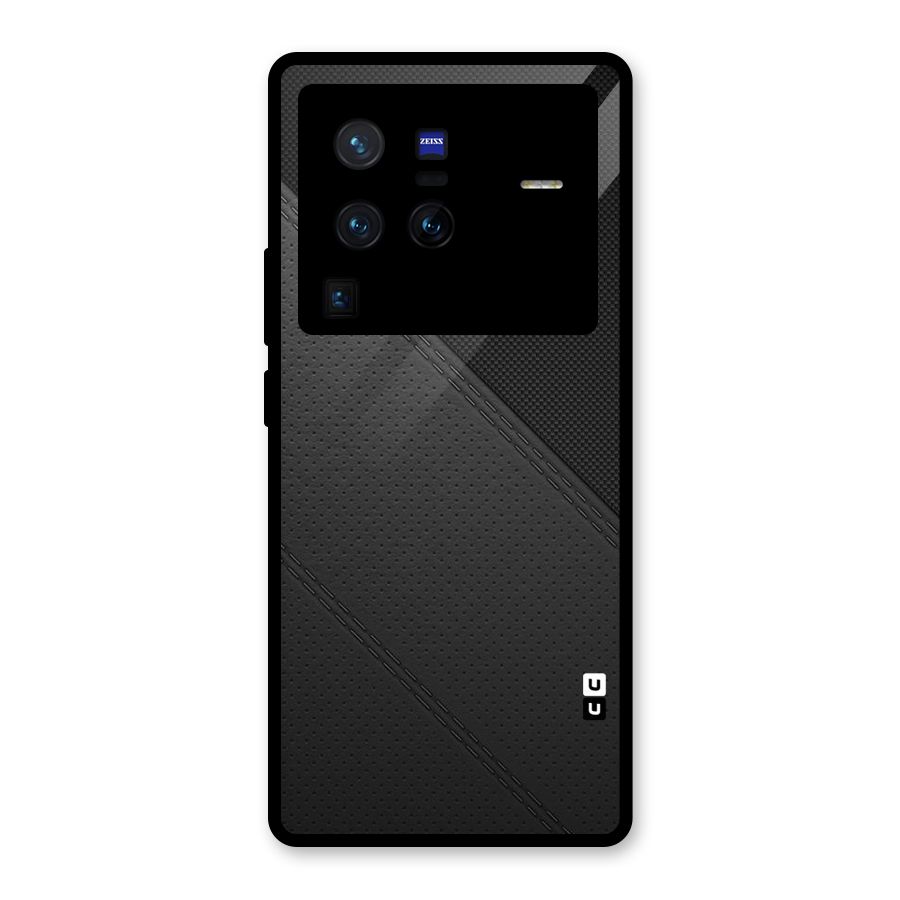 Black Polka Stripe Glass Back Case for Vivo X80 Pro