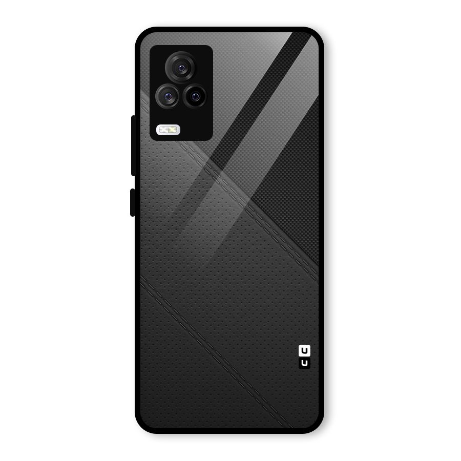 Black Polka Stripe Glass Back Case for Vivo iQOO 7 Legend 5G