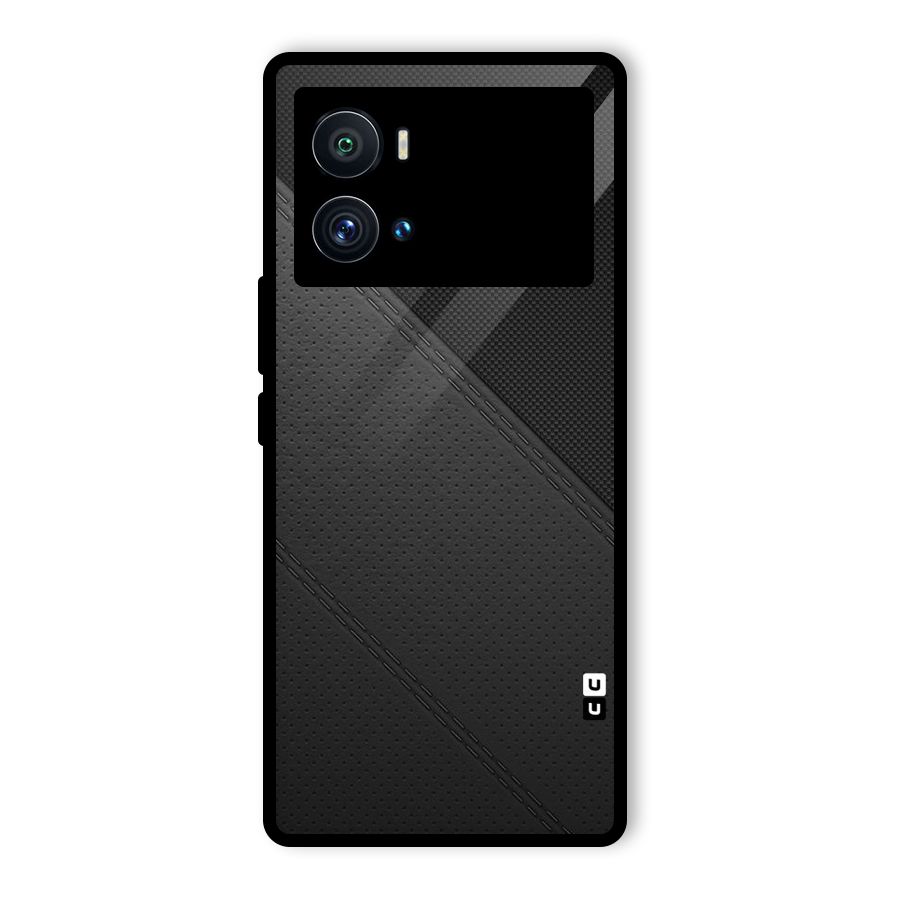 Black Polka Stripe Glass Back Case for Vivo iQOO 9 Pro