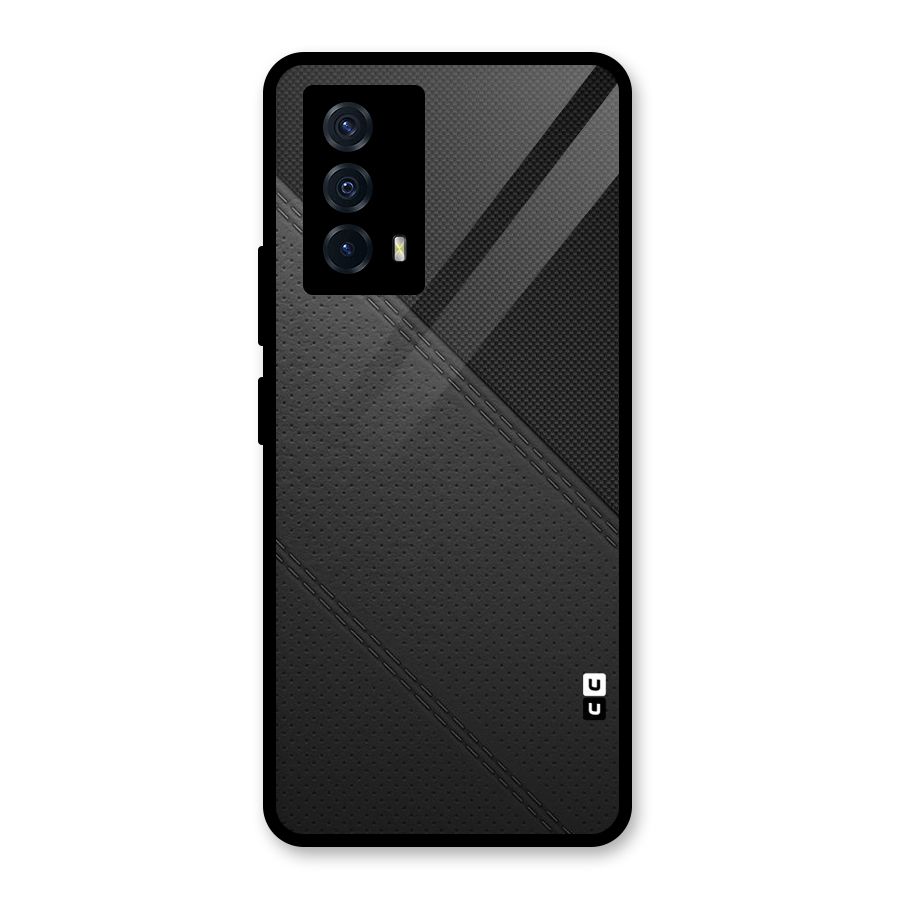 Black Polka Stripe Glass Back Case for Vivo iQOO Z5