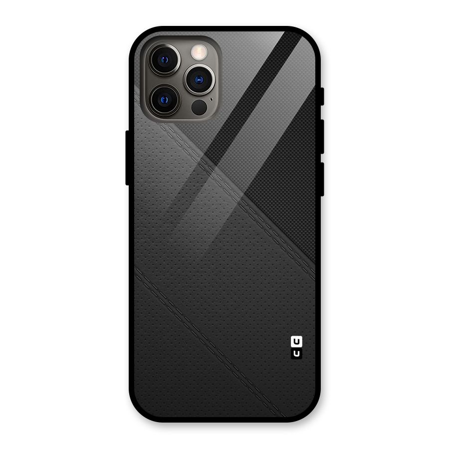 Black Polka Stripe Glass Back Case for iPhone 12 Pro