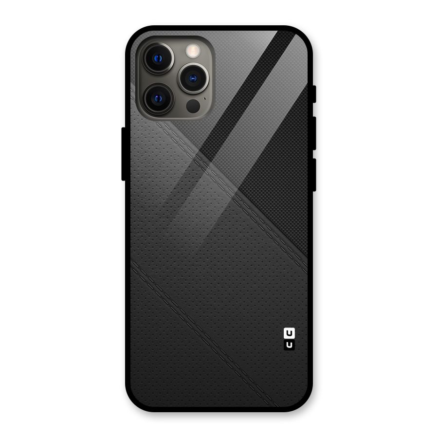 Black Polka Stripe Glass Back Case for iPhone 12 Pro Max