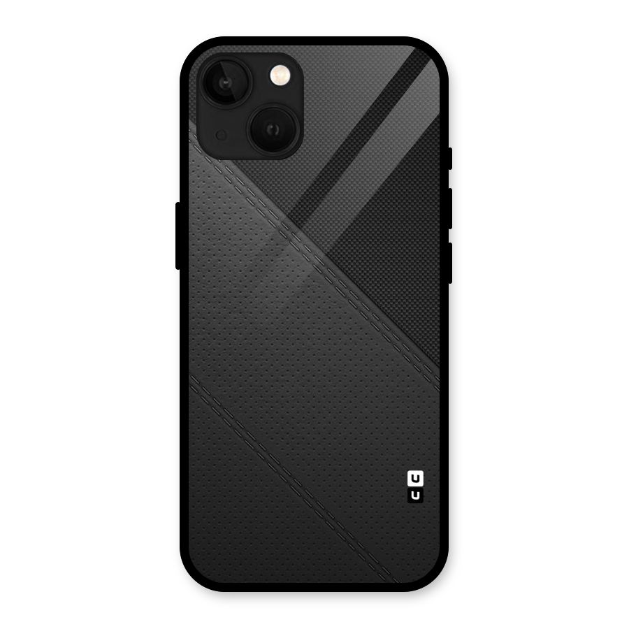 Black Polka Stripe Glass Back Case for iPhone 13