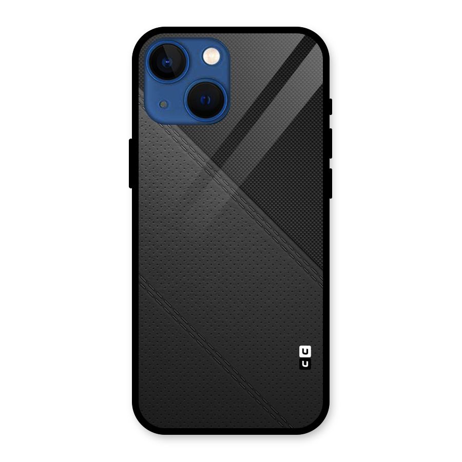 Black Polka Stripe Glass Back Case for iPhone 13 Mini