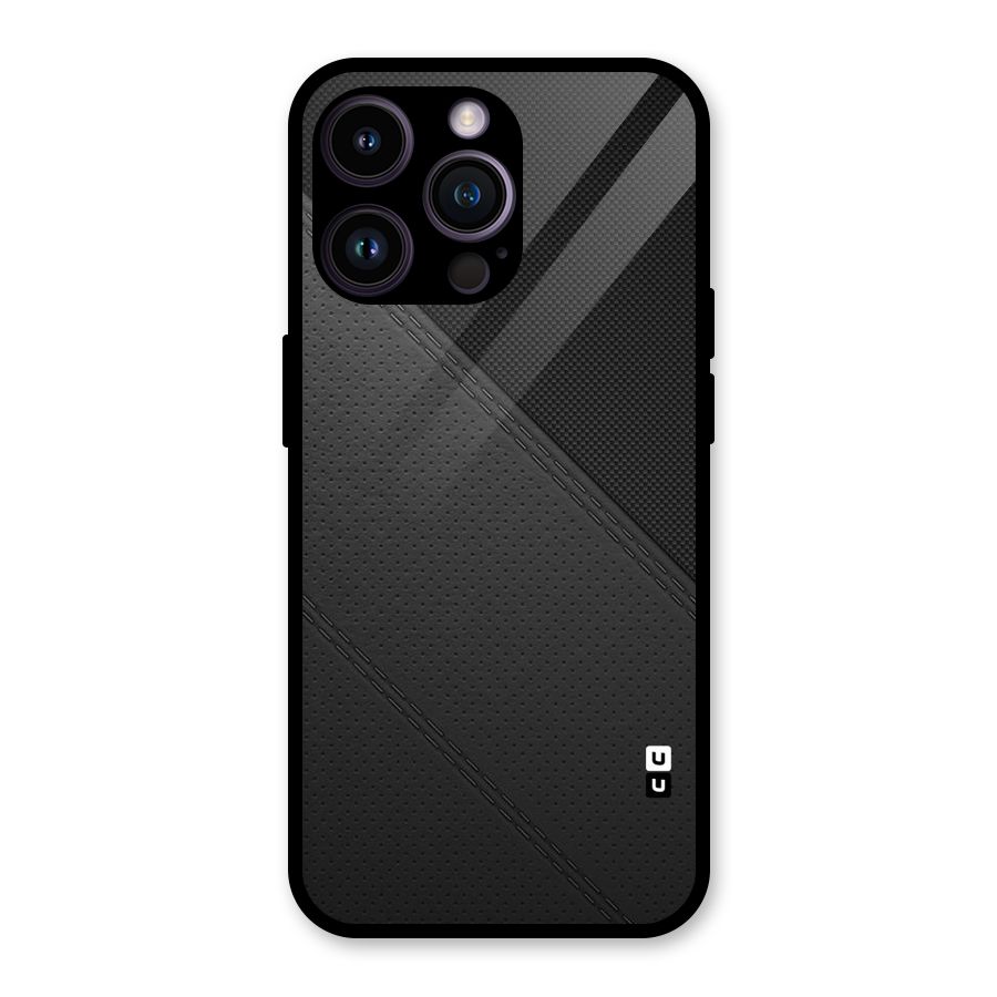 Black Polka Stripe Glass Back Case for iPhone 14 Pro Max