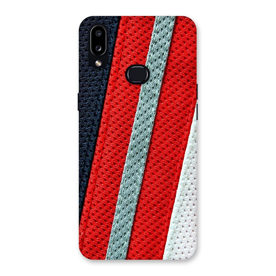 Black Red Grey Stripes Back Case for Galaxy A10s