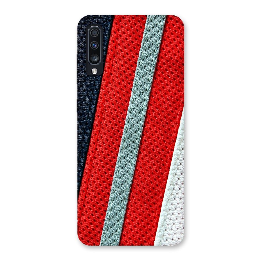 Black Red Grey Stripes Back Case for Galaxy A70