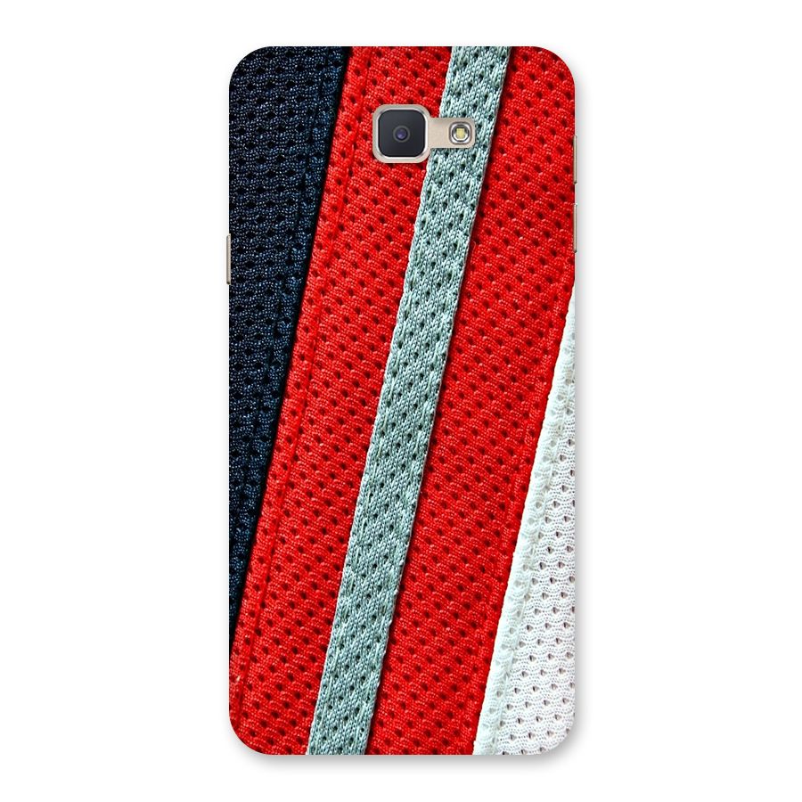 Black Red Grey Stripes Back Case for Galaxy J5 Prime
