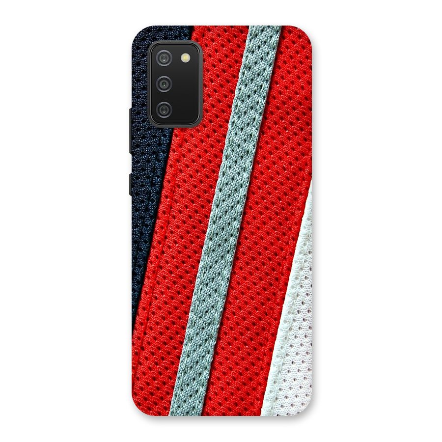 Black Red Grey Stripes Back Case for Galaxy M02s