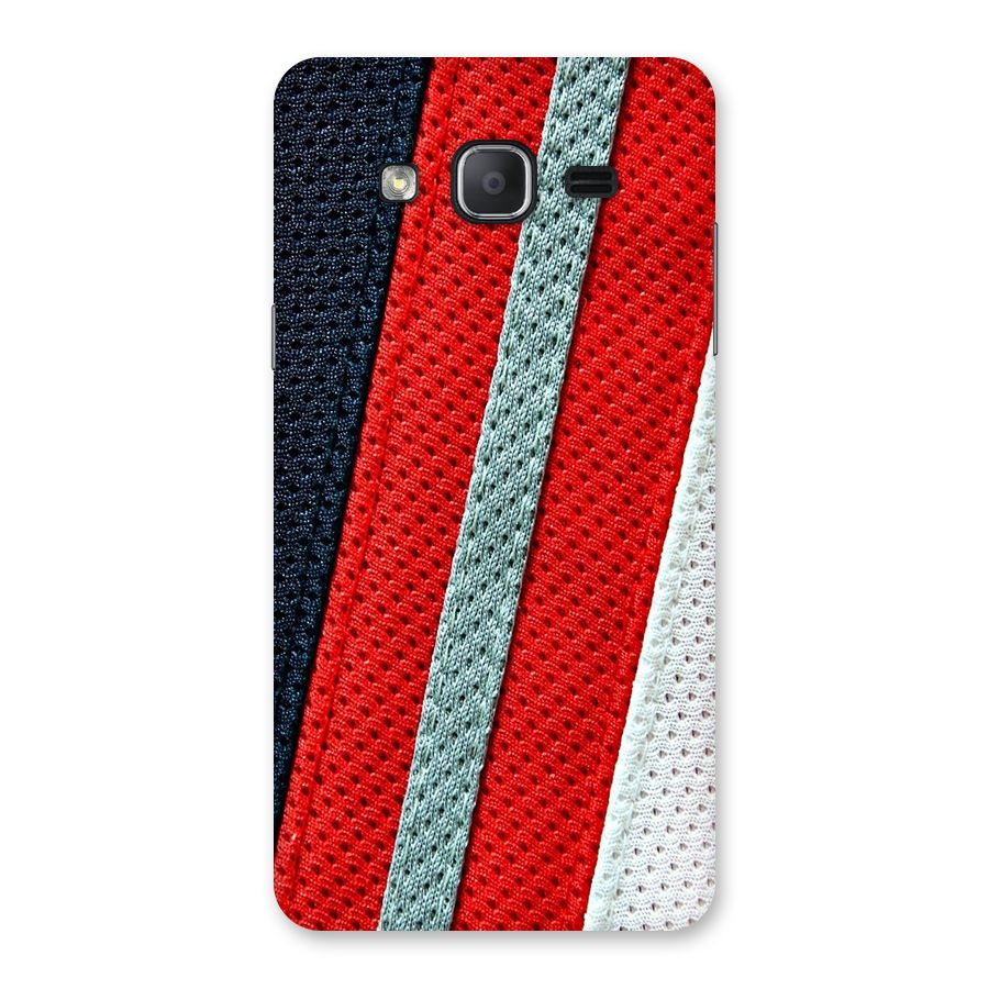 Black Red Grey Stripes Back Case for Galaxy On7 2015