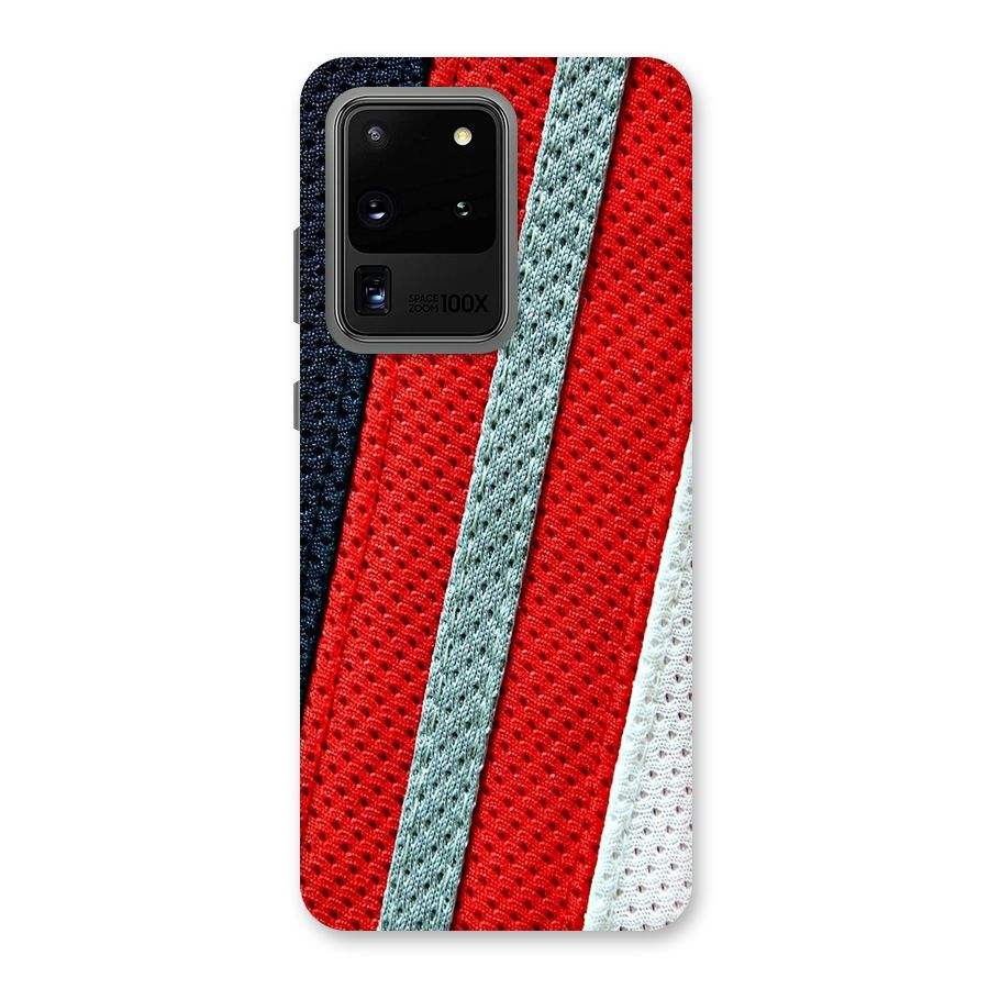 Black Red Grey Stripes Back Case for Galaxy S20 Ultra