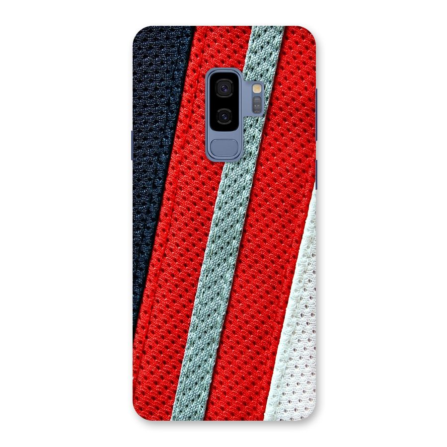 Black Red Grey Stripes Back Case for Galaxy S9 Plus