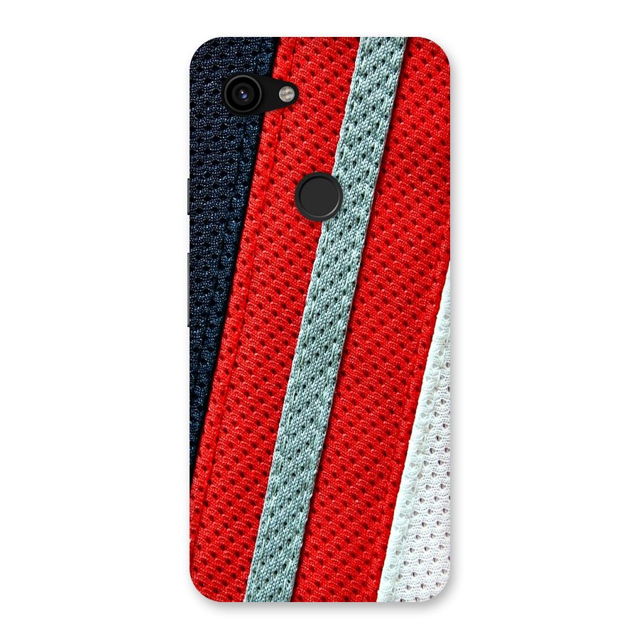 Black Red Grey Stripes Back Case for Google Pixel 3a
