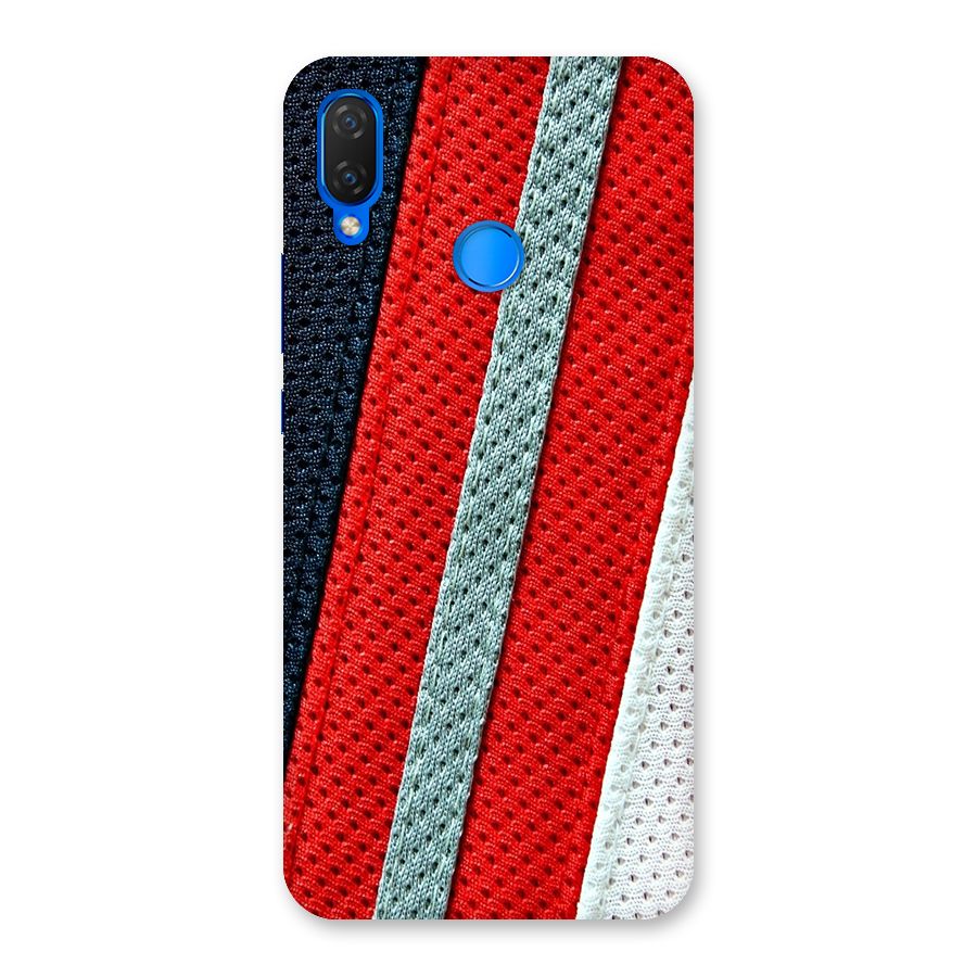 Black Red Grey Stripes Back Case for Huawei P Smart+