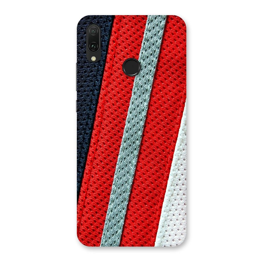 Black Red Grey Stripes Back Case for Huawei Y9 (2019)