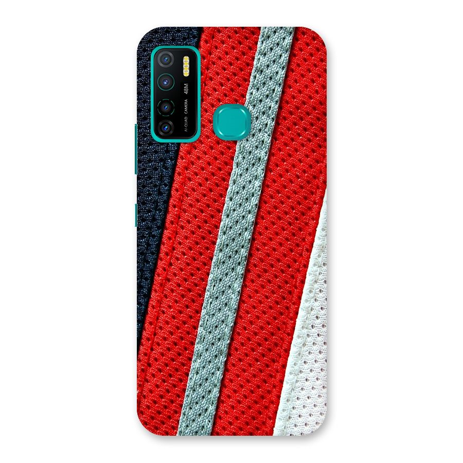 Black Red Grey Stripes Back Case for Infinix Hot 9 Pro