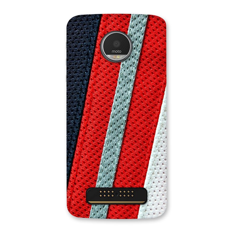 Black Red Grey Stripes Back Case for Moto Z Play