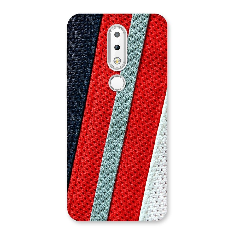 Black Red Grey Stripes Back Case for Nokia 6.1 Plus