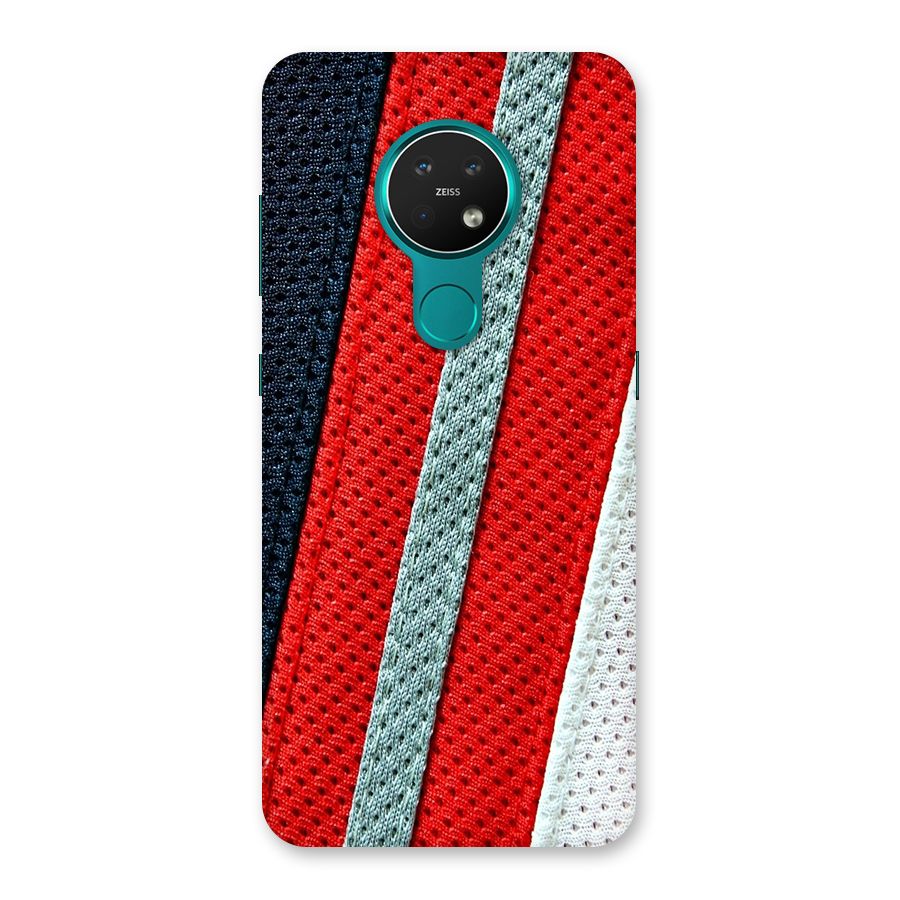 Black Red Grey Stripes Back Case for Nokia 7.2