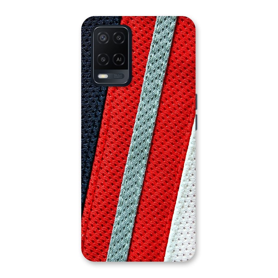 Black Red Grey Stripes Back Case for Oppo A54
