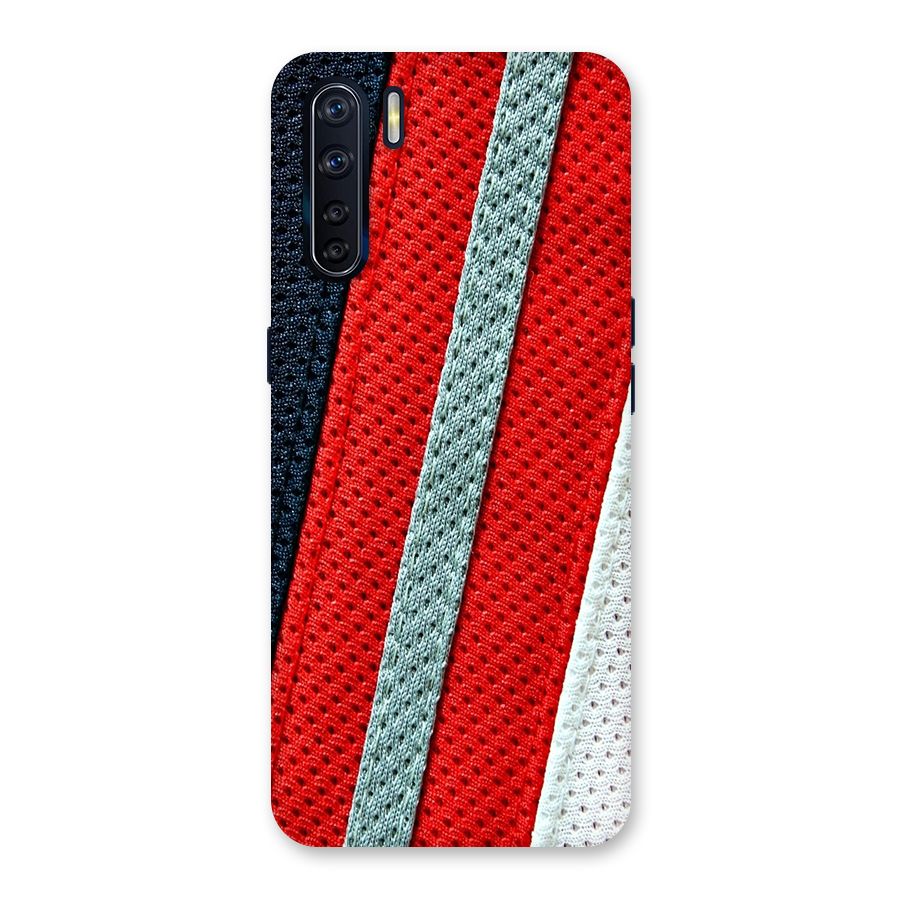 Black Red Grey Stripes Back Case for Oppo F15
