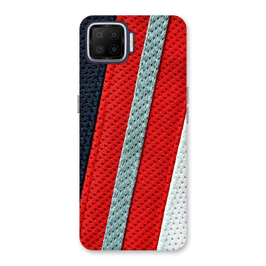 Black Red Grey Stripes Back Case for Oppo F17