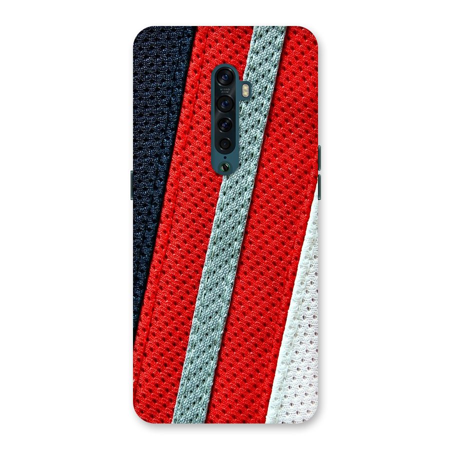 Black Red Grey Stripes Back Case for Oppo Reno2