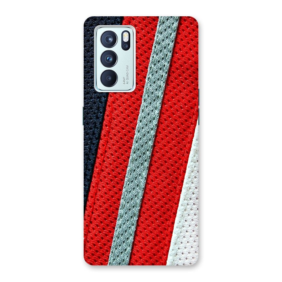 Black Red Grey Stripes Back Case for Oppo Reno6 Pro 5G