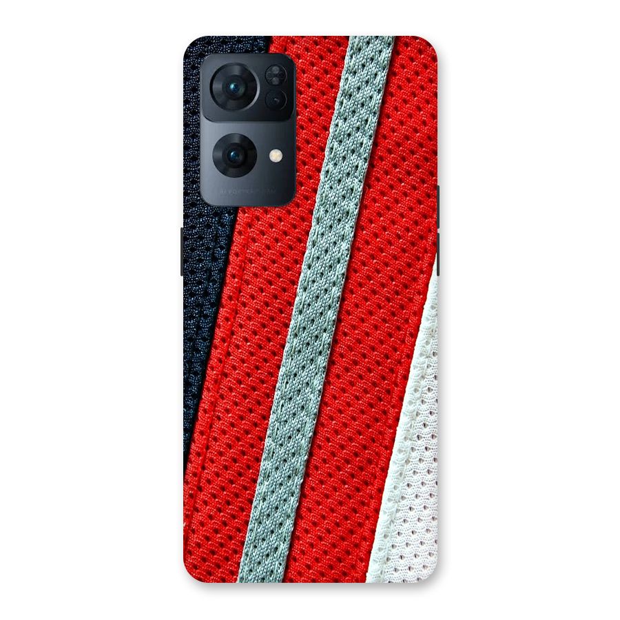 Black Red Grey Stripes Back Case for Oppo Reno7 Pro 5G