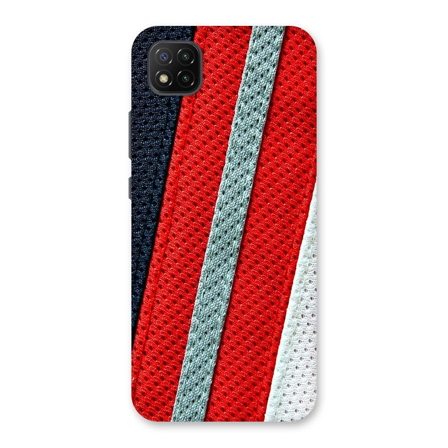 Black Red Grey Stripes Back Case for Poco C3