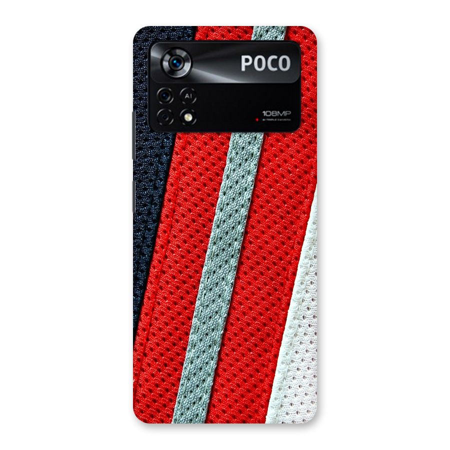 Black Red Grey Stripes Back Case for Poco X4 Pro 5G