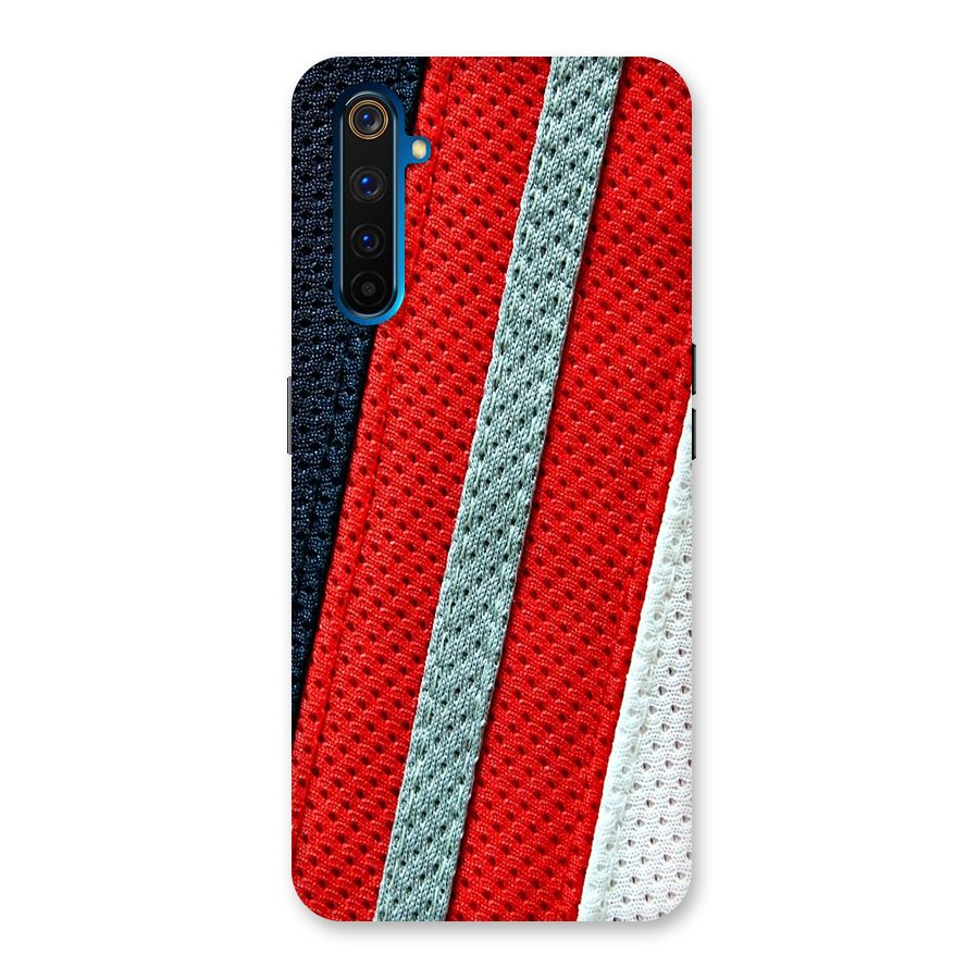 Black Red Grey Stripes Back Case for Realme 6 Pro